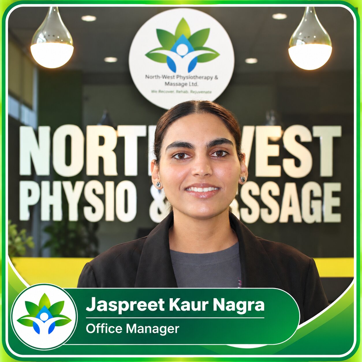 Jaspreet Kaur Nagra- Office Manager -North West Physio and Massage NW Calgary