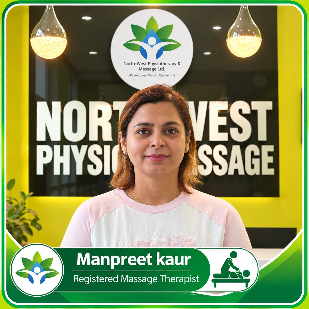 Manpreet kaur Registered Massage Therapist -North West Physio and Massage NW Calgary